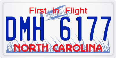 NC license plate DMH6177