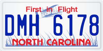 NC license plate DMH6178