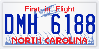 NC license plate DMH6188