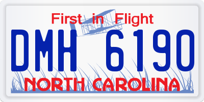 NC license plate DMH6190