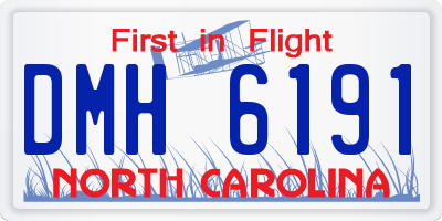NC license plate DMH6191