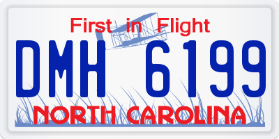 NC license plate DMH6199