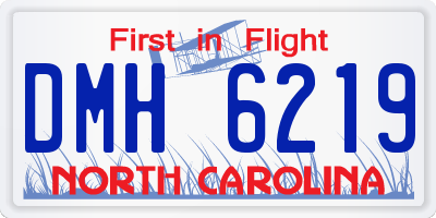 NC license plate DMH6219