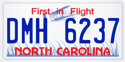 NC license plate DMH6237