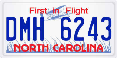 NC license plate DMH6243
