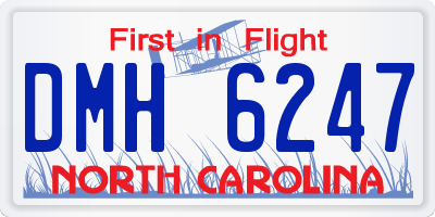 NC license plate DMH6247