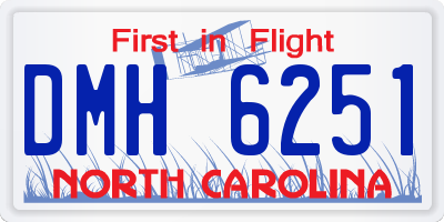 NC license plate DMH6251