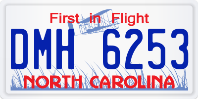 NC license plate DMH6253
