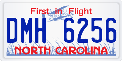 NC license plate DMH6256