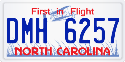 NC license plate DMH6257
