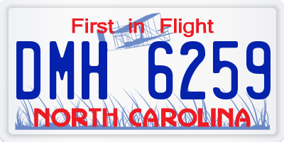NC license plate DMH6259