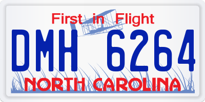 NC license plate DMH6264