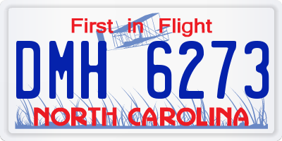 NC license plate DMH6273