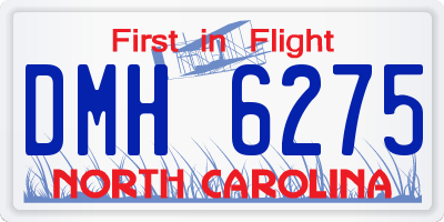 NC license plate DMH6275