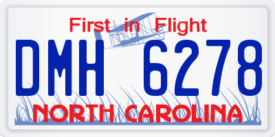 NC license plate DMH6278