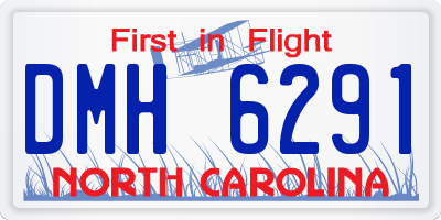 NC license plate DMH6291