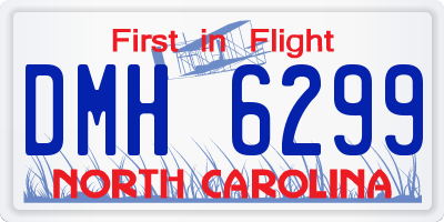 NC license plate DMH6299