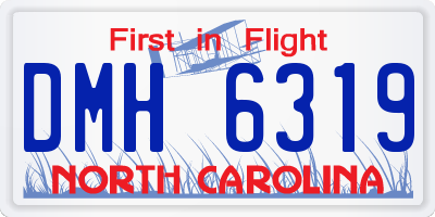 NC license plate DMH6319