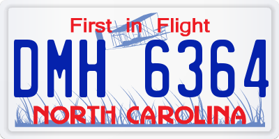 NC license plate DMH6364