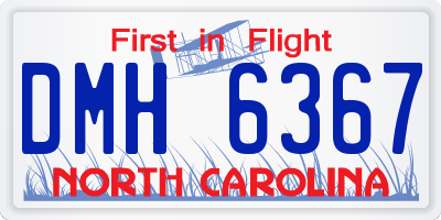NC license plate DMH6367