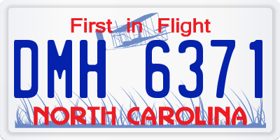 NC license plate DMH6371