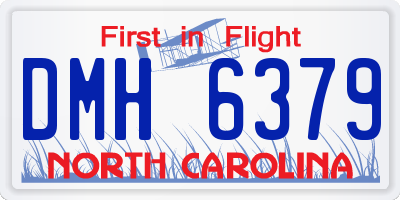 NC license plate DMH6379