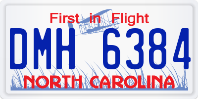 NC license plate DMH6384