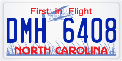 NC license plate DMH6408