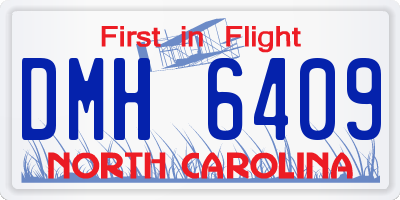 NC license plate DMH6409
