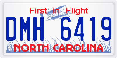 NC license plate DMH6419