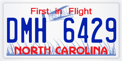 NC license plate DMH6429