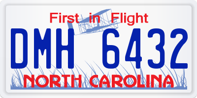 NC license plate DMH6432