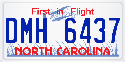 NC license plate DMH6437