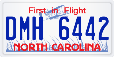 NC license plate DMH6442