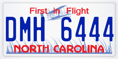 NC license plate DMH6444