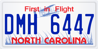 NC license plate DMH6447