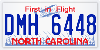 NC license plate DMH6448