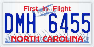 NC license plate DMH6455