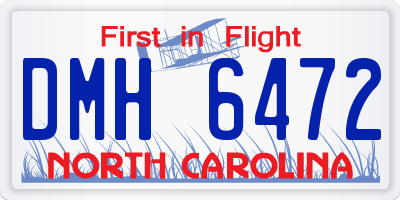 NC license plate DMH6472