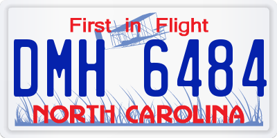 NC license plate DMH6484