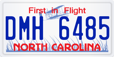 NC license plate DMH6485