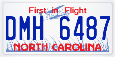 NC license plate DMH6487