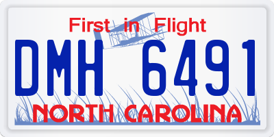 NC license plate DMH6491