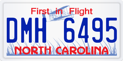 NC license plate DMH6495