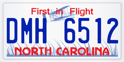 NC license plate DMH6512