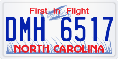 NC license plate DMH6517
