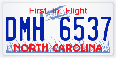 NC license plate DMH6537