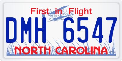 NC license plate DMH6547