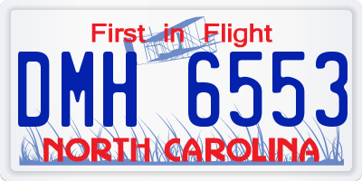 NC license plate DMH6553