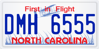 NC license plate DMH6555
